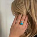 KOLO ring med Turquoise - Forgyldt