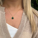 Green agate Vedhæng - Sølv