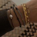 Petit Pearl Berrie Bracelet - Black Ribbon