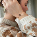 Armbånd with grey moonstone - Sølv