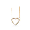 Collier hjerte 0,09 H-W/SI 14 kt. rødguld