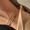 Armbånd facetteret kugler 17,5+1,5cm 8 kt.