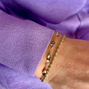 Armbånd cubic zir. 18,5cm 8 kt.