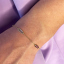 Armbånd multicolor cubic zir. 17,5+1,5cm 8 kt.
