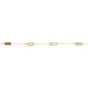 Armbånd multicolor cubic zir. 17,5+1,5cm 8 kt.
