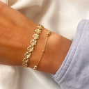 Armbånd kugler 17+2cm  8 kt.