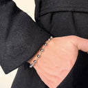 *Armbånd kugler sølv rh. 18+2cm