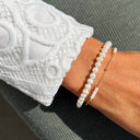 Armbånd kuglekæde m. fkp. sølv fg. 17,5+2 cm