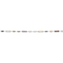 SoHo armbånd sølv multicolor cubic zir rh 17+2 cm