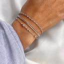 Armbånd panzer sølv rh. 17+2 cm