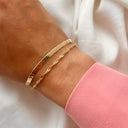 Armbånd magic/singapore sølv fg. 17+2 cm