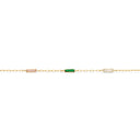 SoHo armbånd multicolor cubic zir sølv forgyldt 17+2 cm