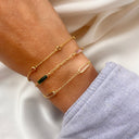 SoHo armbånd multicolor cubic zir sølv forgyldt 17+2 cm