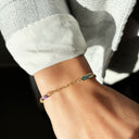 SoHo armbånd multicolor cubic zir sølv forgyldt 17+2 cm