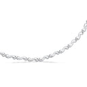 Halskæde dråber sølv rh. 42,5+3 cm