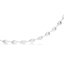 Armbånd mat/blank sølv 18 +2 cm