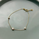 Armbånd poletter cubic zir. sølv fg. 17+2 cm