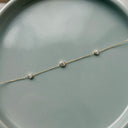 Armbånd poletter cubic zir. sølv fg. 17+2 cm
