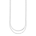 Armbånd db. række singapore/magic sølv rh 42+3 cm