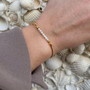 Pearl top til armring - Sølv