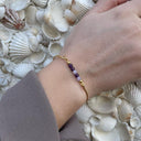 Amethyst mix top til armring - Sølv