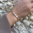 Baroque pearl top til armring - Sølv