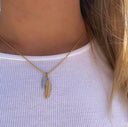 Feather Vedhæng small - Sølv