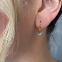 Koulè Øreringe with grey moonstone - Sølv