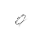 14Kt Hv.D.Ring 1X0,10Ct Wsi 4/G