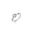 Reloved – Eternity Solitaire ringe 14 karat hvidguld med 0,50 ct. str. 56