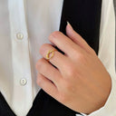 ring med knude - Forgyldt
