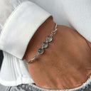 Koulè top with grey moonstone til armring - Sølv