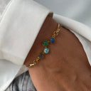 HORIZON top blue mix til armring - Sølv