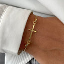 Cross top til armring - Sølv