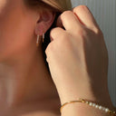 Øreringes with 5 pearls - Sølv