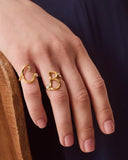B Alphabet Ring - Forgyldt