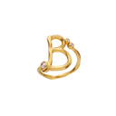 B Alphabet Ring - Forgyldt