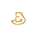 E Alphabet Ring - Forgyldt