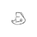 E Alphabet Ring - Sølv