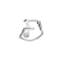 F Alphabet Ring - Sølv
