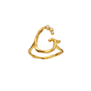 G Alphabet Ring - Forgyldt