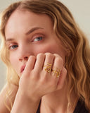 H Alphabet Ring - Forgyldt