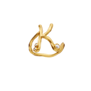 K Alphabet Ring - Forgyldt