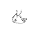 K Alphabet Ring - Sølv