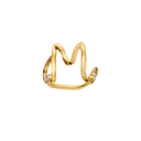 M Alphabet Ring - Forgyldt