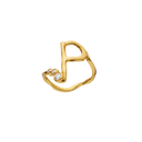 P Alphabet Ring - Forgyldt