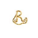 R Alphabet Ring - Forgyldt