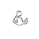 R Alphabet Ring - Sølv