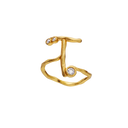 T Alphabet Ring - Forgyldt