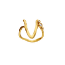 V Alphabet Ring - Forgyldt